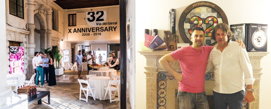 Luca Moretto con Loreno Michielin, uno dei soci fondatori di 32 Via dei Birrai