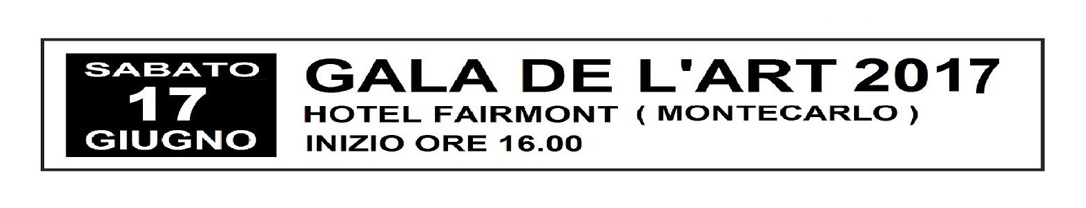 LOCANDINA GALA DE L'ART 2017