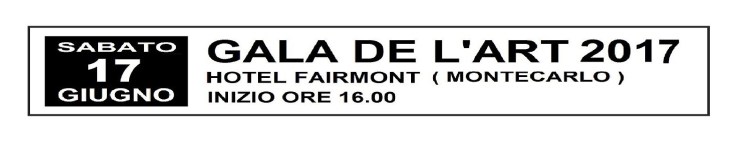 LOCANDINA GALA DE L'ART 2017